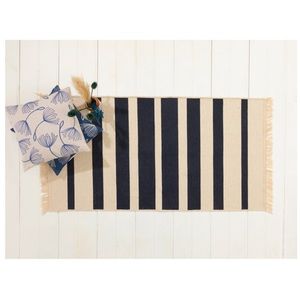 Boho Rug Turkish Cotton Cream Black